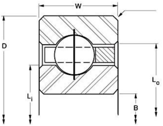 Stainless Steel type  Four Contact thin section ball bearing