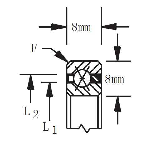 Metric Stainless Steel Type Four Contact thin section ball bearing 