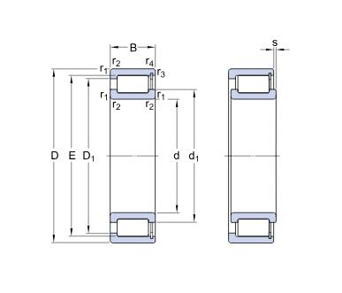 Full complement cylindrical roller bearings