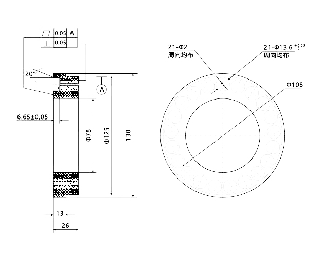 45×65×30mm PDC Radial Bearing 