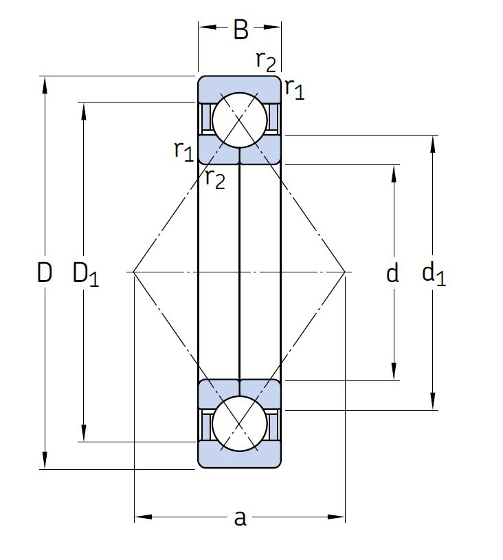 Four Point angular contact ball bearing