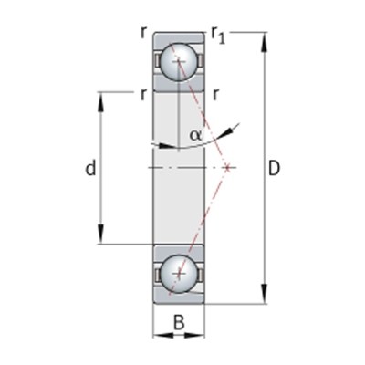 DLR Design Super precision angular contact ball bearings 