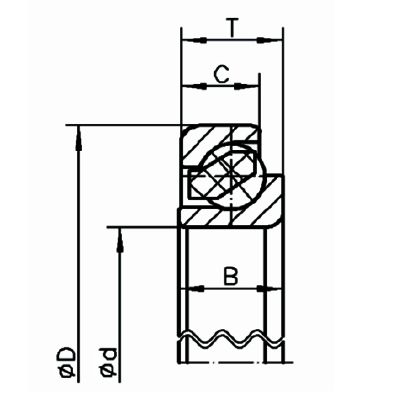 RV reducer angular contact ball bearing