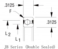 Stainless Steel type  Four Contact thin section ball bearing
