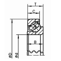 RV reducer angular contact ball bearing