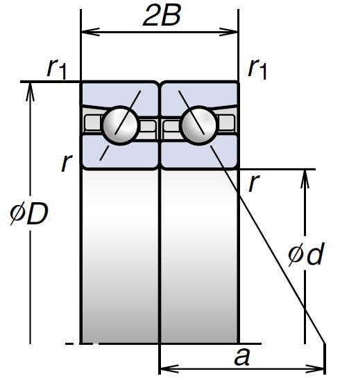axial angular contact ball bearings for main spindles